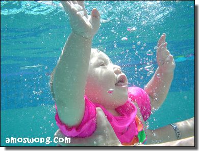 Baby Swimming Underwater