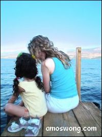Mother and Daughter at the Jetty